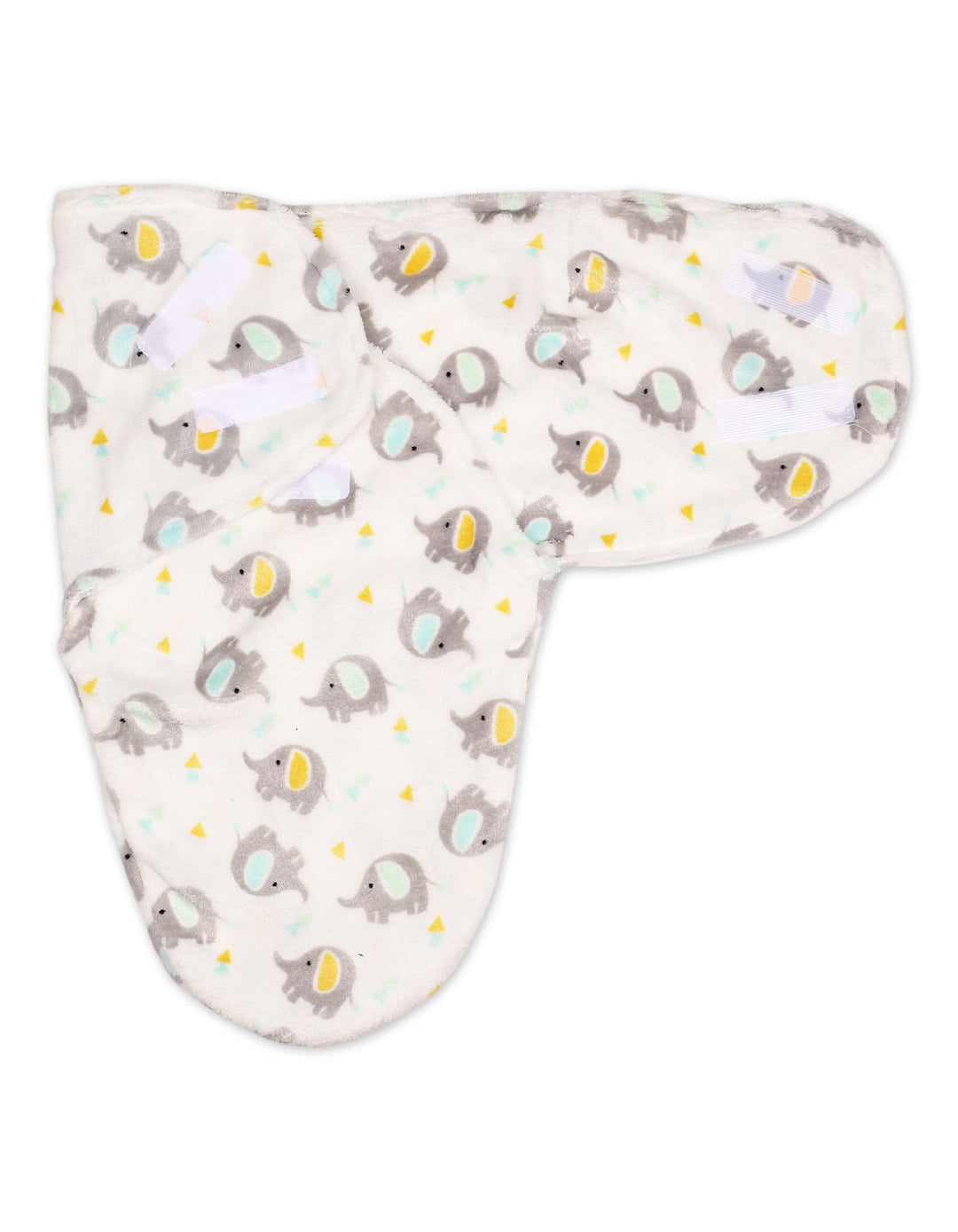 Baby Plush Swaddle Wrap with Velcro Closure Elephants at Zubaidas Official Pakistan
