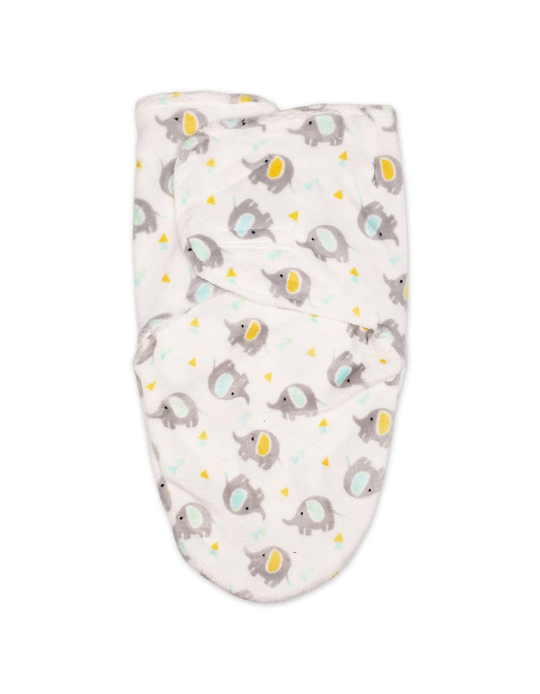 Baby Plush Swaddle Wrap with Velcro Closure Elephants at Zubaidas