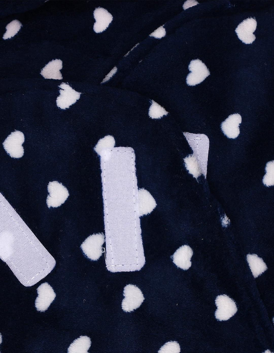 Baby Plush Swaddle Wrap with Velcro Closure Hearts Navy Blue at Zubaidas Online Pakistan