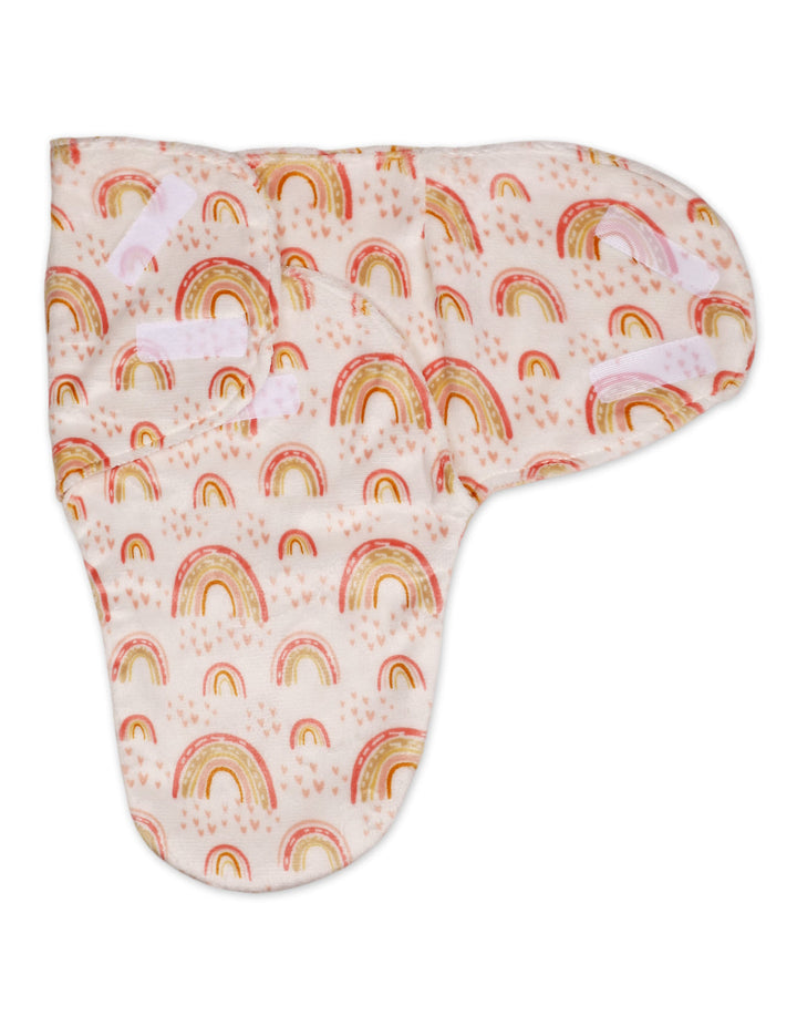 Baby Plush Swaddle Wrap with Velcro Closure Rainbow at Zubaidas