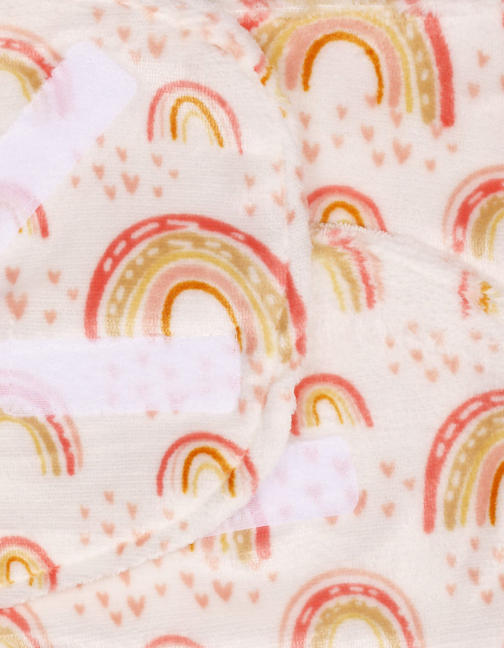 Baby Plush Swaddle Wrap with Velcro Closure Rainbow at Zubaidas Official Pakistan