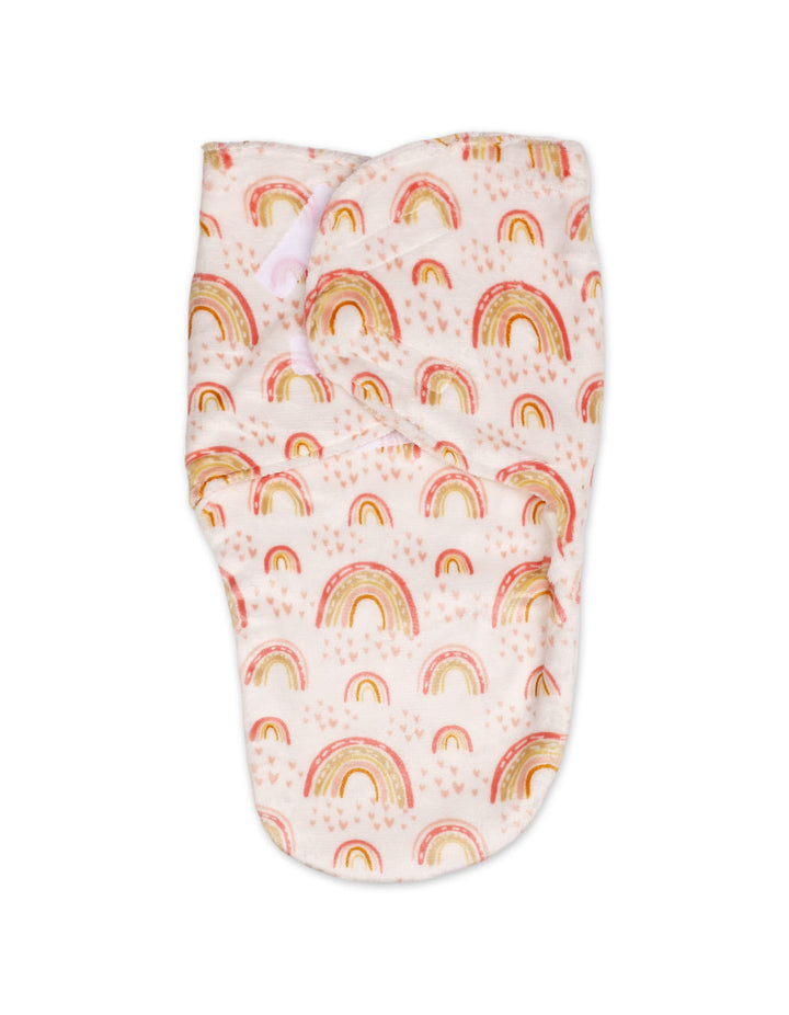 Baby Plush Swaddle Wrap with Velcro Closure Rainbow at Zubaidas Online Pakistan
