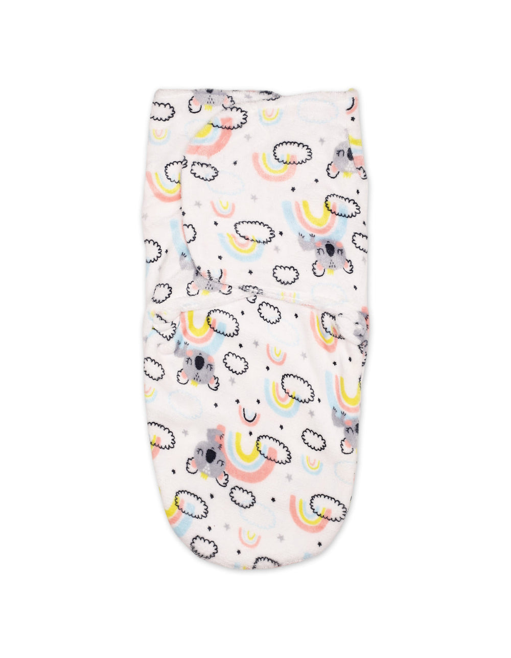 Baby Plush Swaddle Wrap with Velcro Closure Rainbow at Zubaidas Official Pakistan