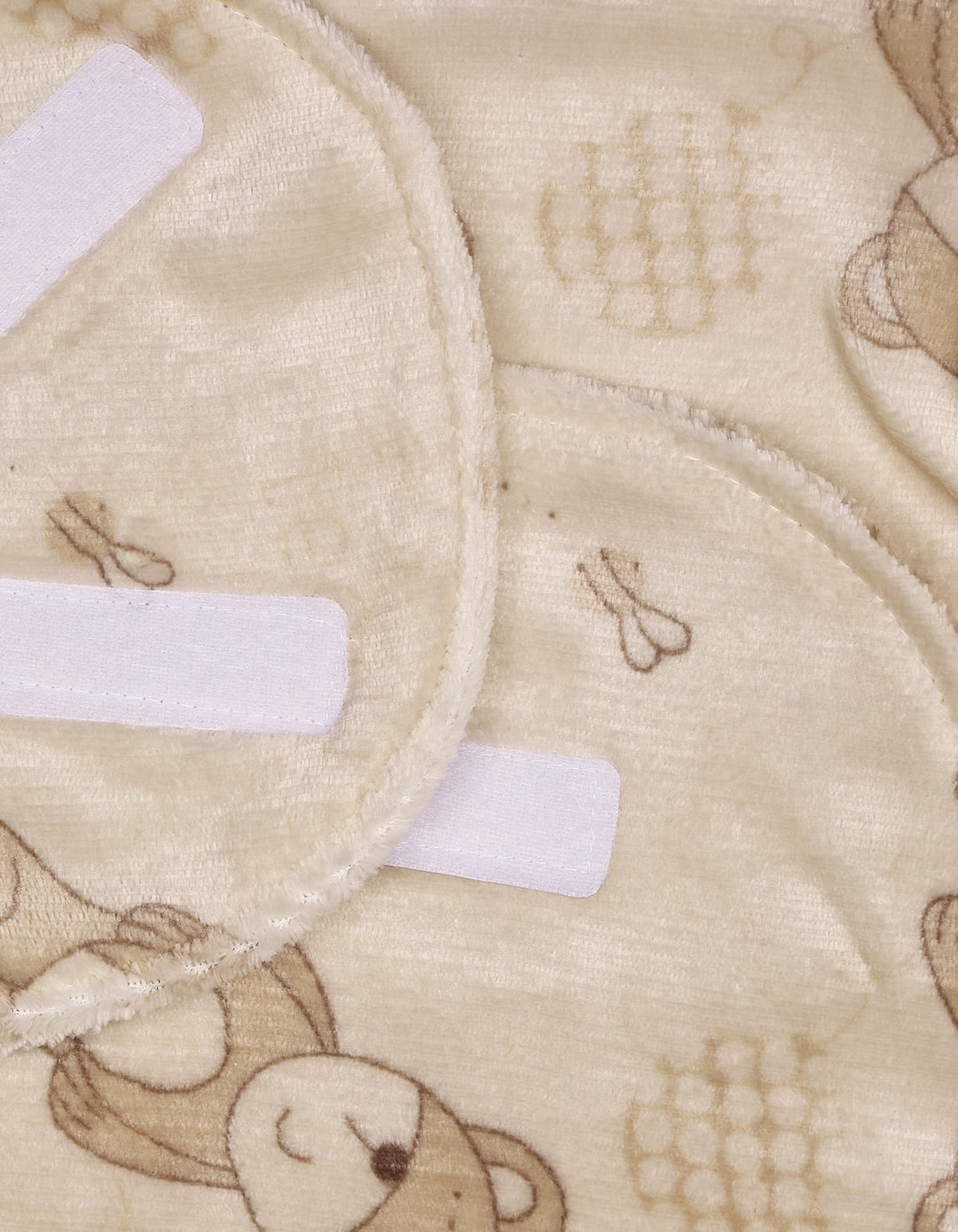 Baby Plush Swaddle Wrap with Velcro Closure Teddy Bear Beige at Zubaidas Official Pakistan