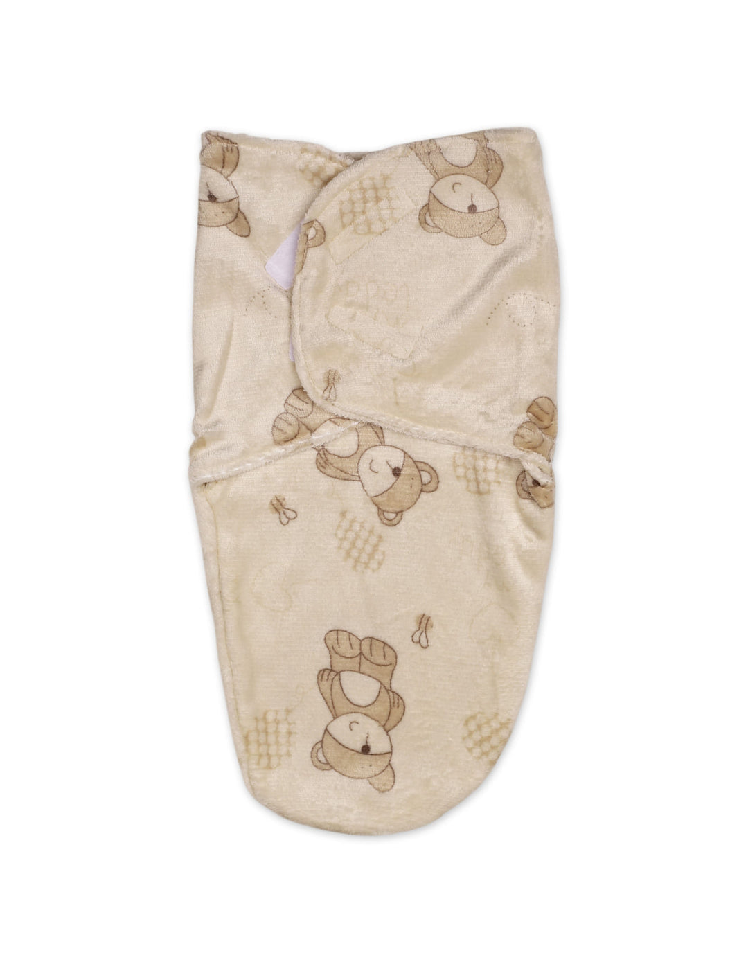 Baby Plush Swaddle Wrap with Velcro Closure Teddy Bear Beige at Zubaidas Online Pakistan