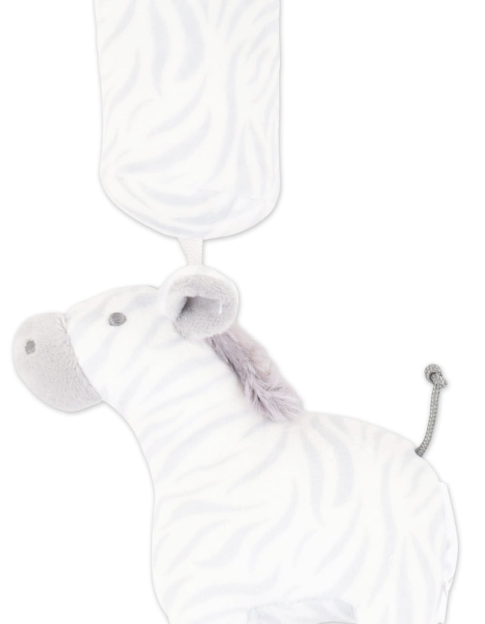 Baby Plush Toy with Hanging Ring Zebra White and Grey at Zubaidas Official Pakistan