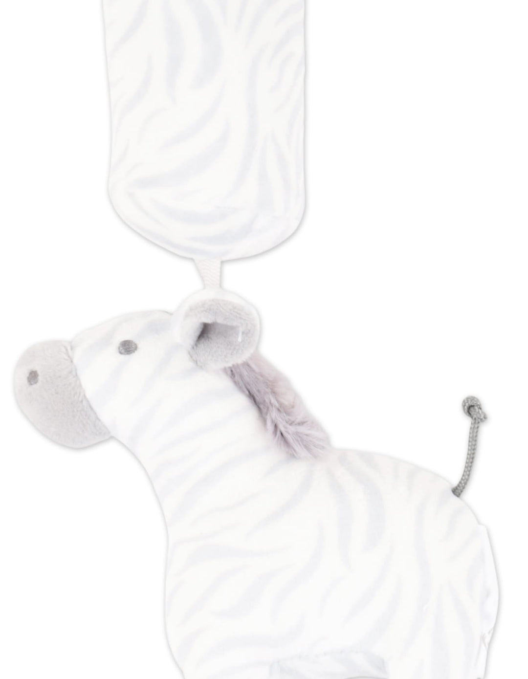 Baby Plush Toy with Hanging Ring Zebra White and Grey at Zubaidas Official Pakistan