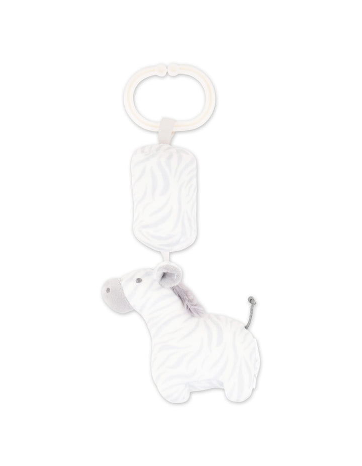 Baby Plush Toy with Hanging Ring Zebra White and Grey at Zubaidas