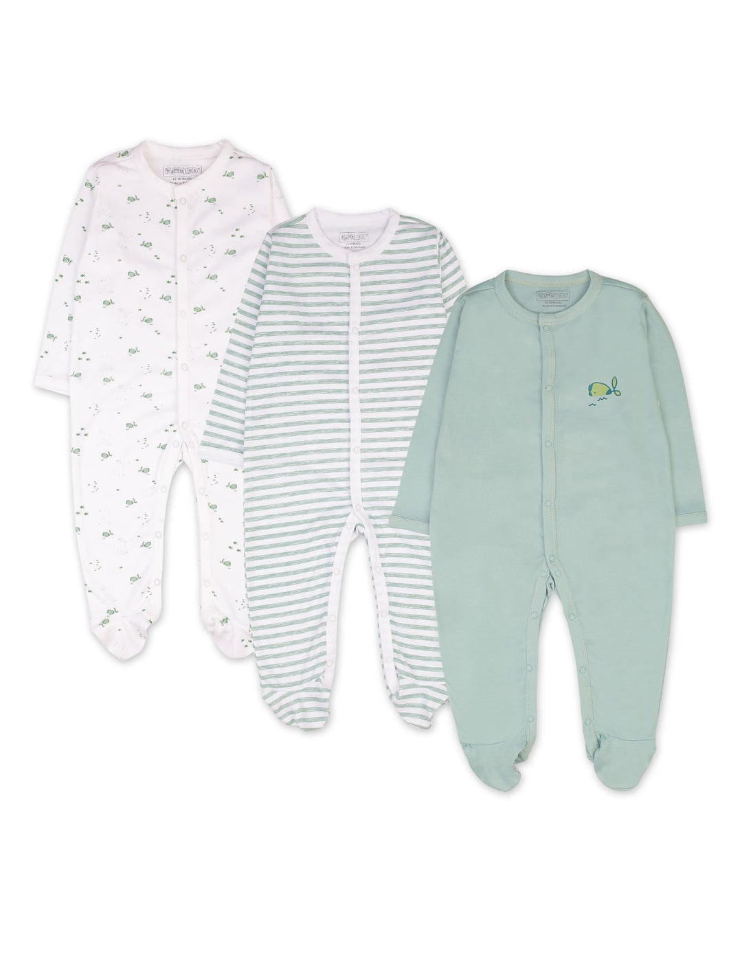 Baby Sleepsuit Pack of 3 Bambies Marine at Zubaidas