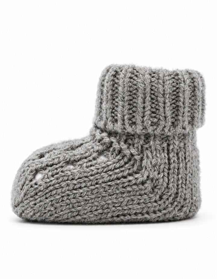 Baby Soft Knit Booties Grey at Zubaidas Best Baby and Kids Store in Pakistan