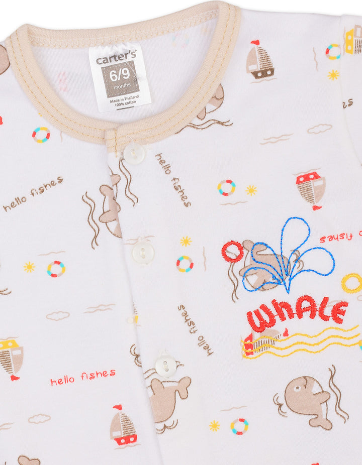 Baby Summer Co Ord Set Whale Beige at Zubaidas Online Pakistan