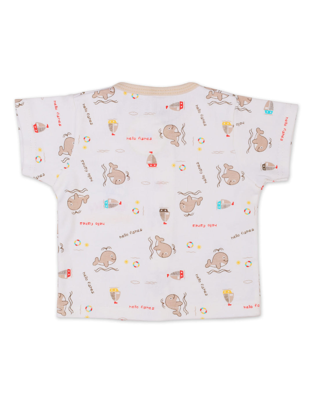 Baby Summer Co Ord Set Whale Beige at Zubaidas Best Online Baby Store in Pakistan