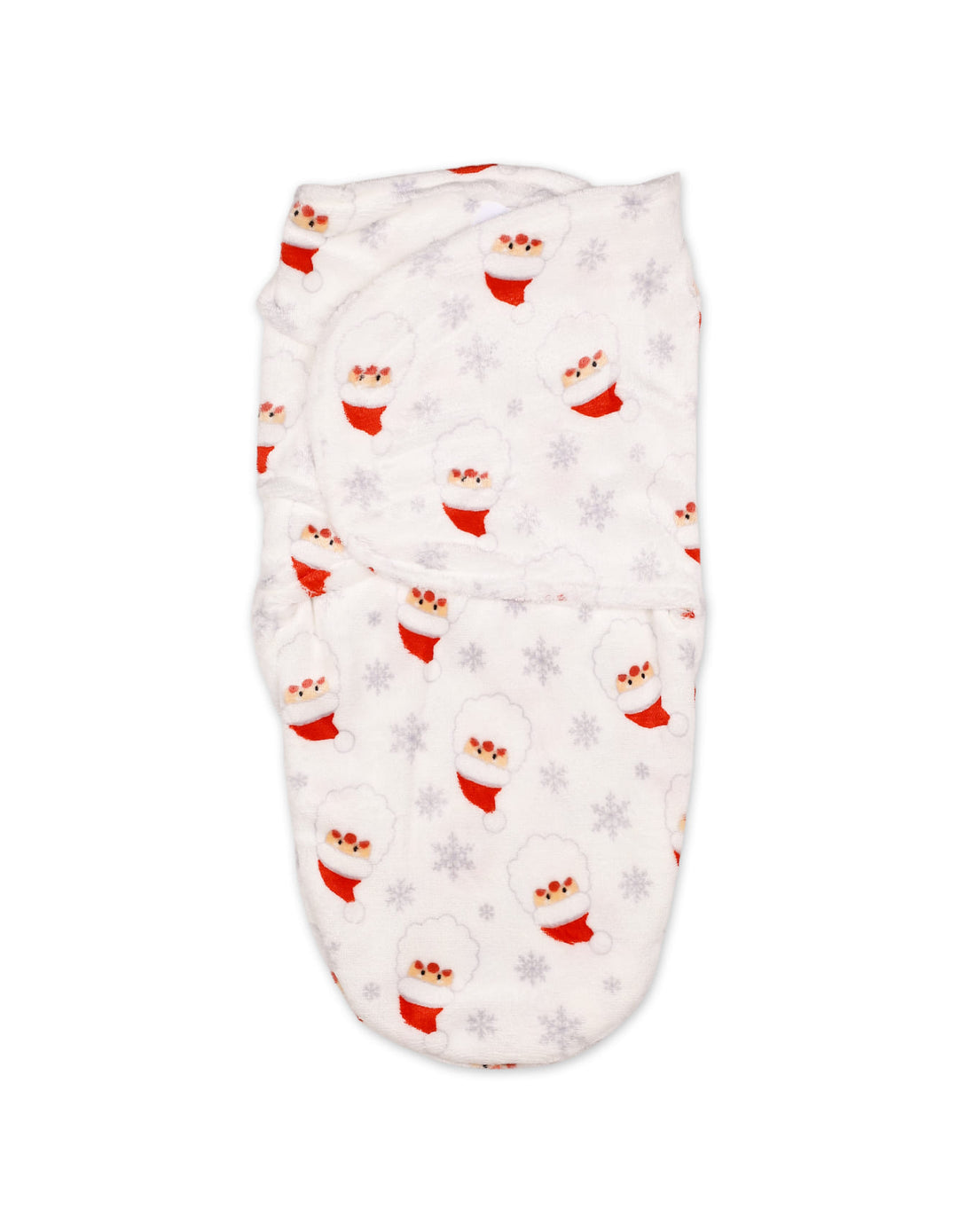 Baby Swaddle Wrap with Velcro Closure Santa White and Red at Zubaidas Online Pakistan