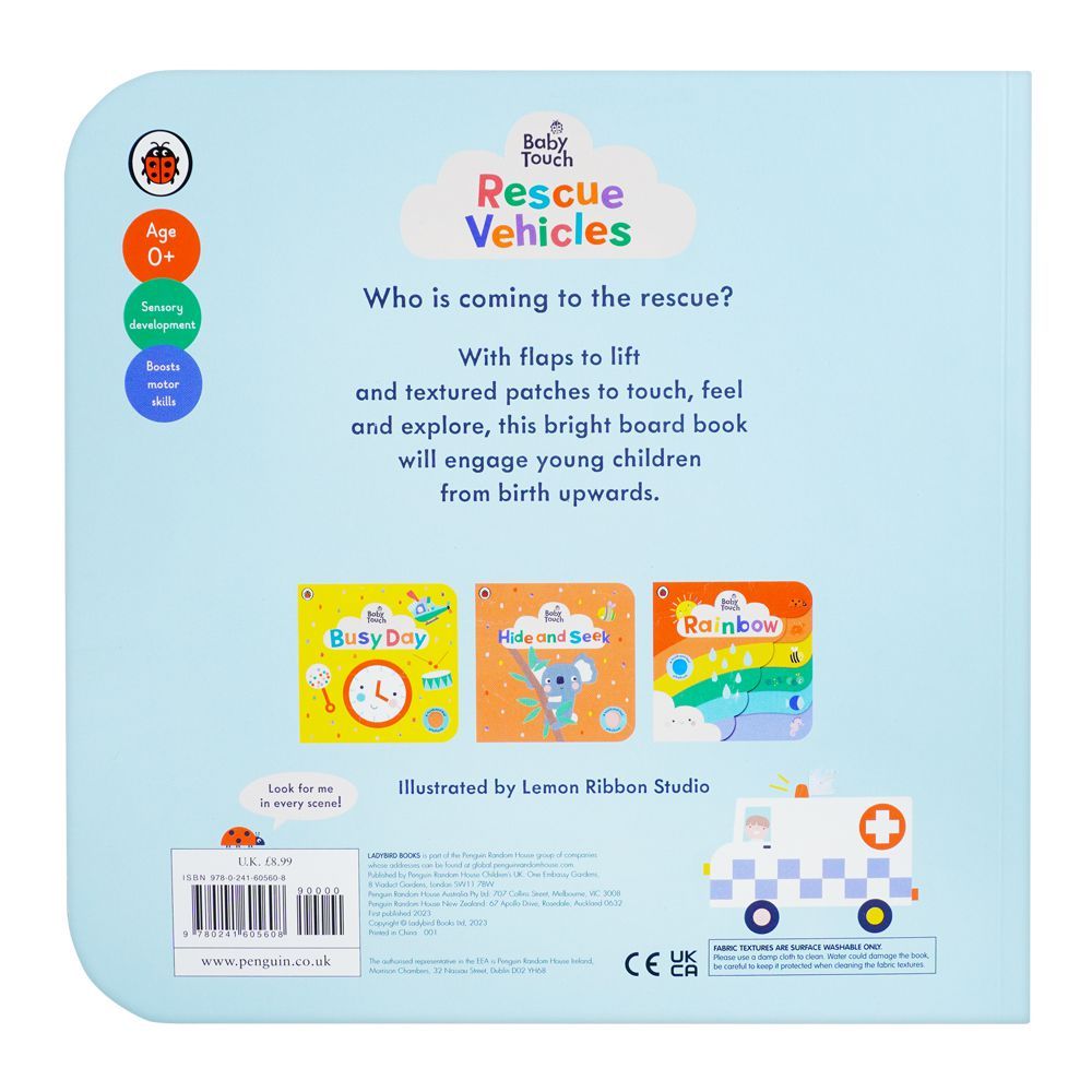 Baby Touch Rescue Vehicles A Touch And Feel Playbook at Zubaidas Online Pakistan