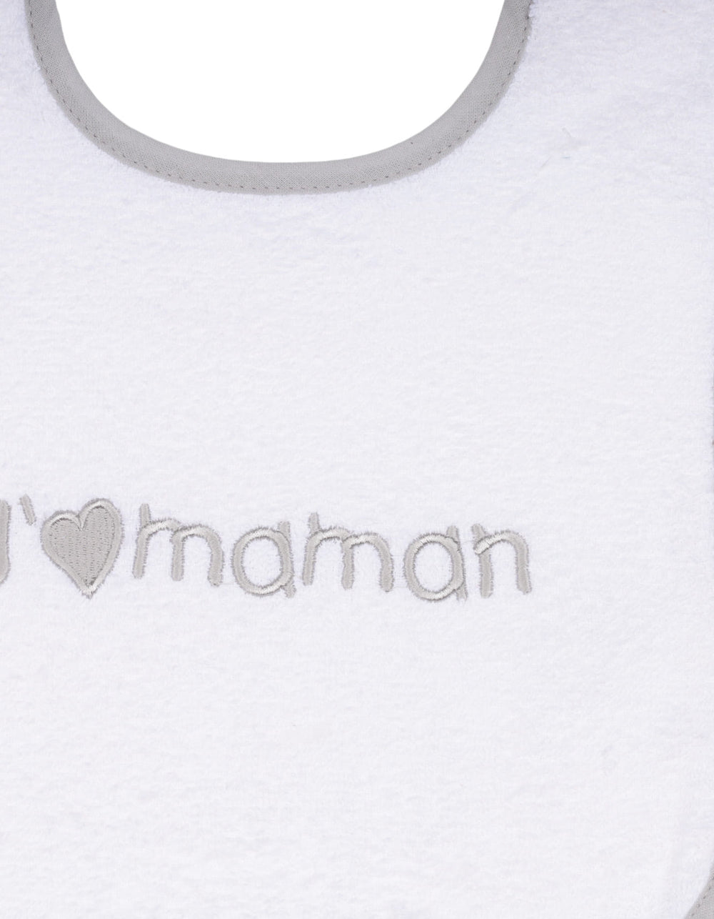 Baby Towel Bibs I Love Mama Grey at Zubaidas Official Pakistan