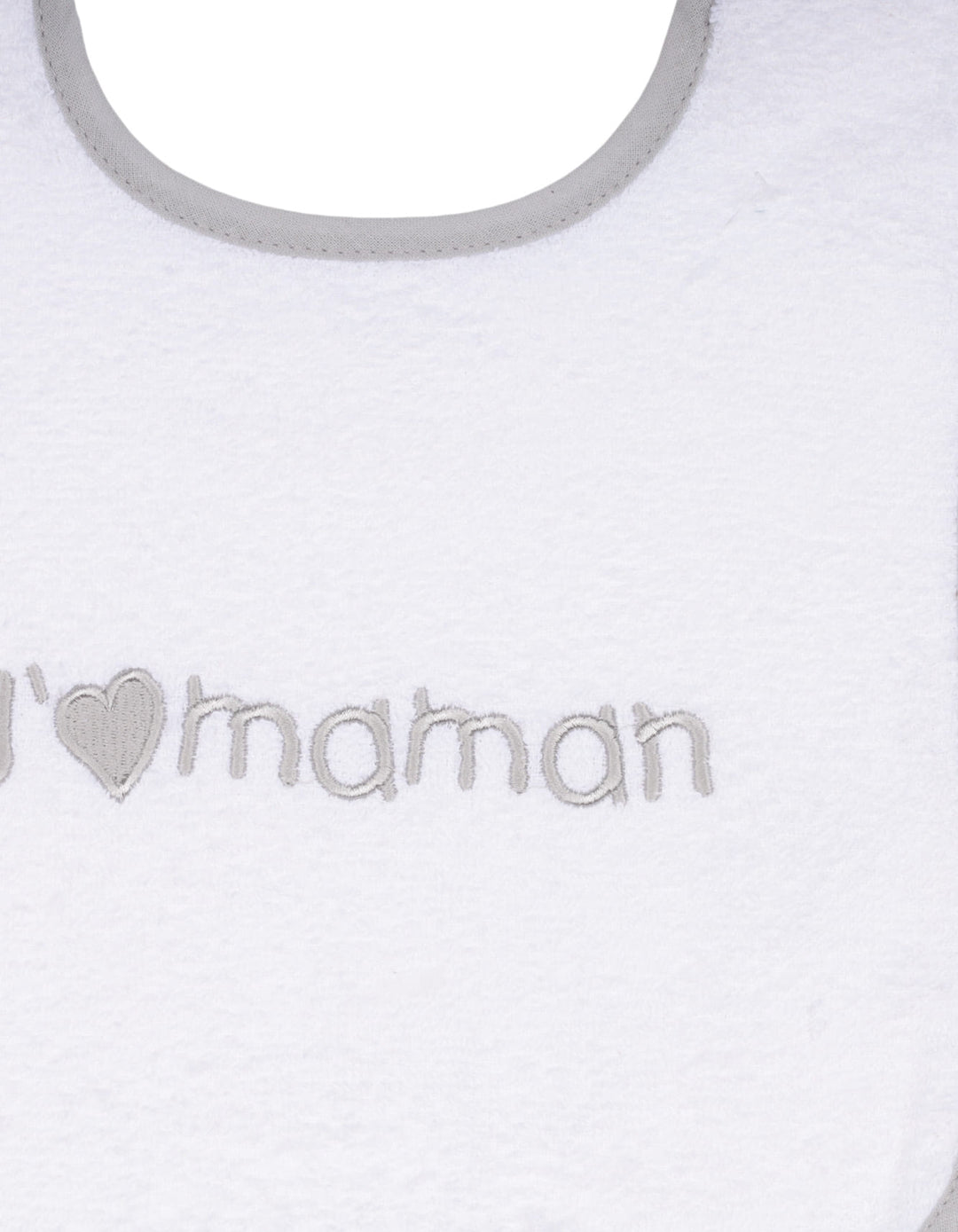 Baby Towel Bibs I Love Mama Grey at Zubaidas Official Pakistan