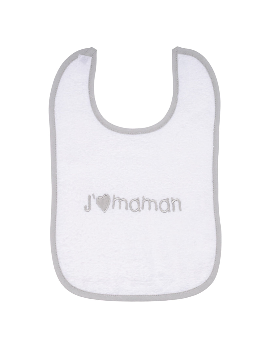 Baby Towel Bibs I Love Mama Grey at Zubaidas