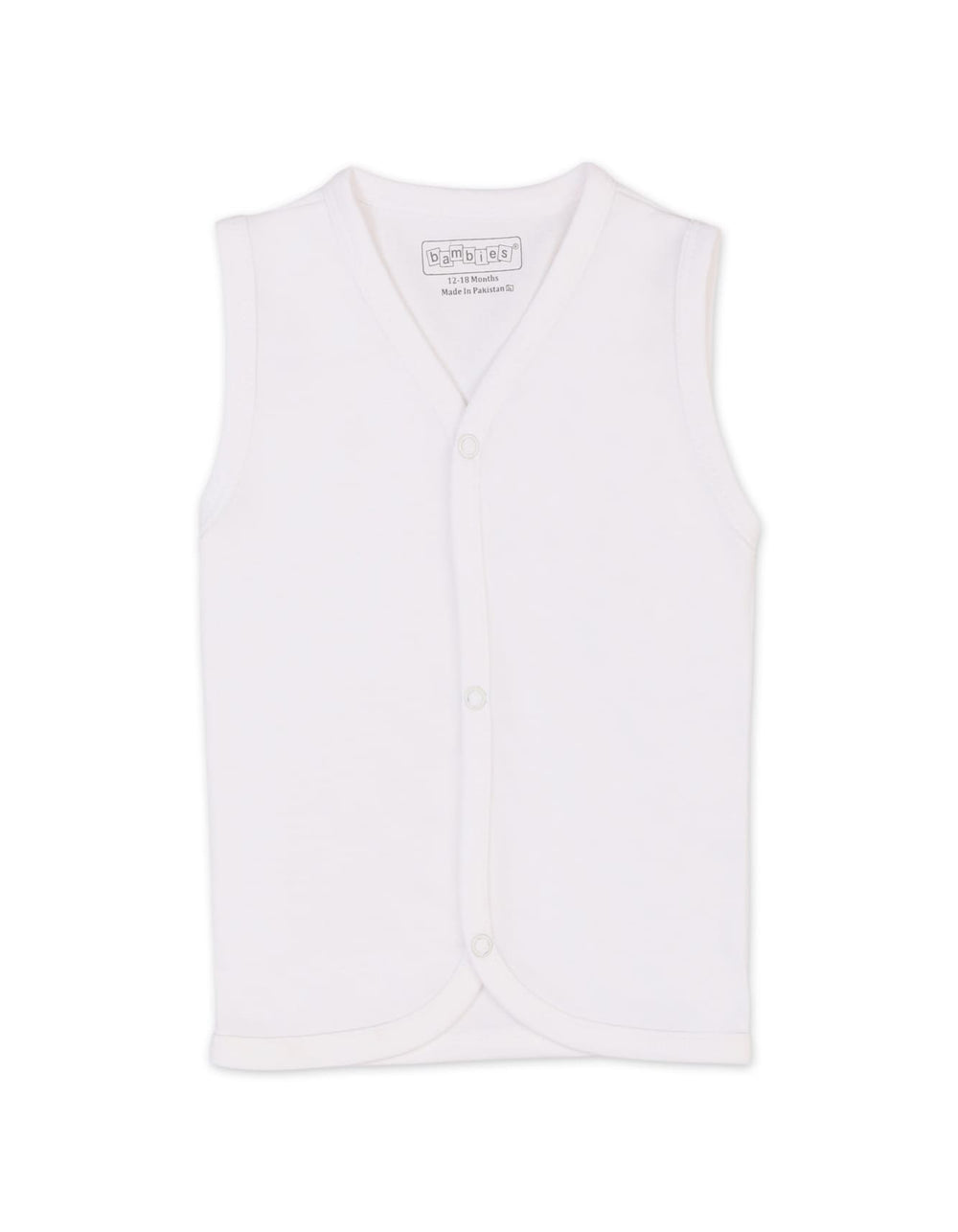 Baby Vest Pack of 3 Bambies White at Zubaidas Official Pakistan