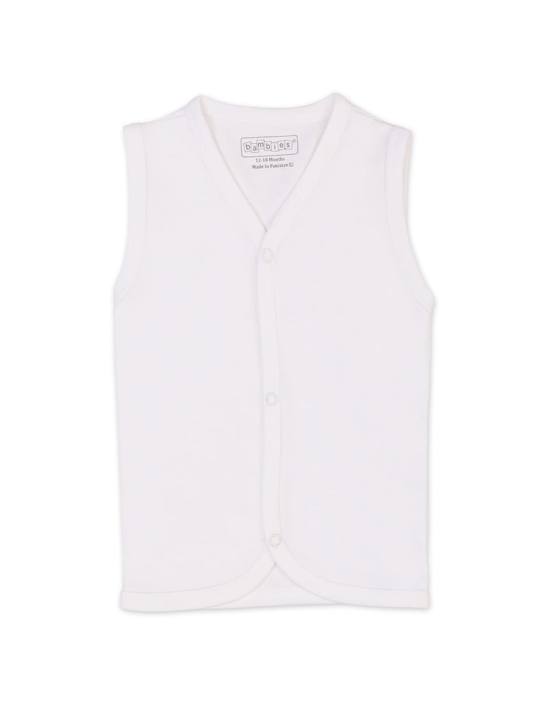 Baby Vest Pack of 3 Bambies White at Zubaidas Official Pakistan