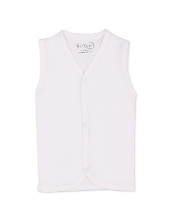 Baby Vest Pack of 3 Bambies White at Zubaidas Online Pakistan