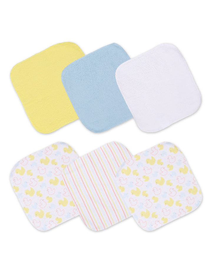 Baby Wash Cloths Pack of 12 Ducklings Multicolor at Zubaidas