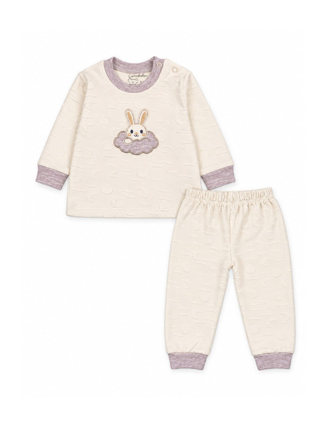 Baby Winter 2 Piece Suit Set Bunny Off White and Beige at Zubaidas