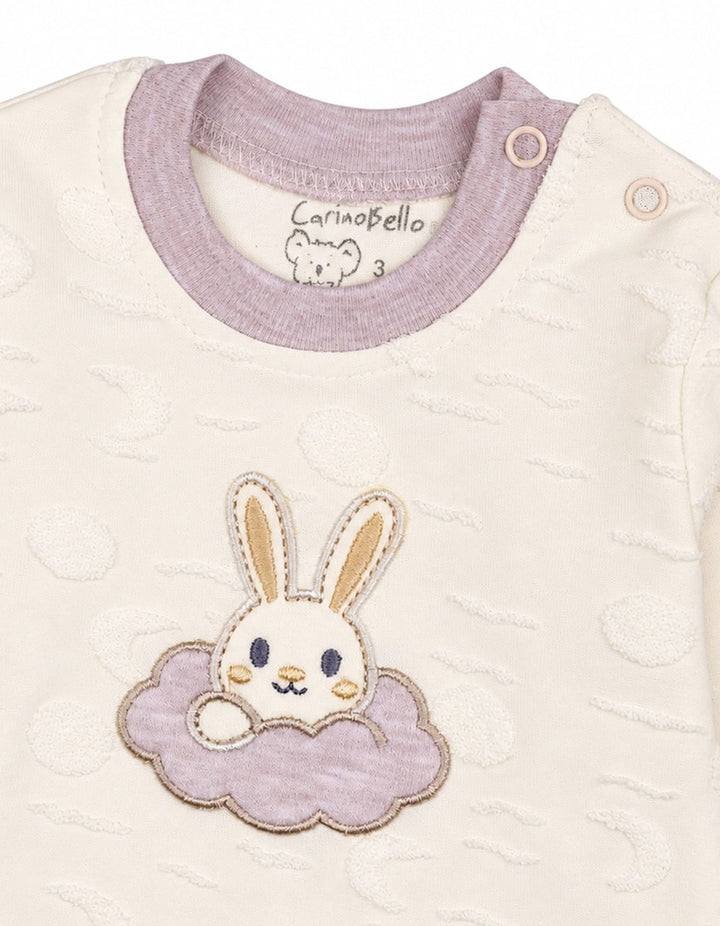 Baby Winter 2 Piece Suit Set Bunny Off White and Beige at Zubaidas Official Pakistan