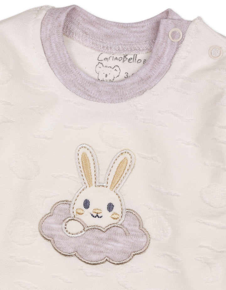 Baby Winter 2 Piece Suit Set Bunny Off White and Beige at Zubaidas Official Pakistan