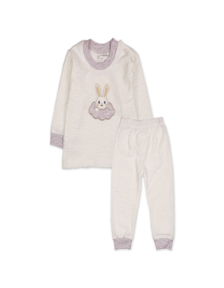Baby Winter 2 Piece Suit Set Bunny Off White and Beige at Zubaidas