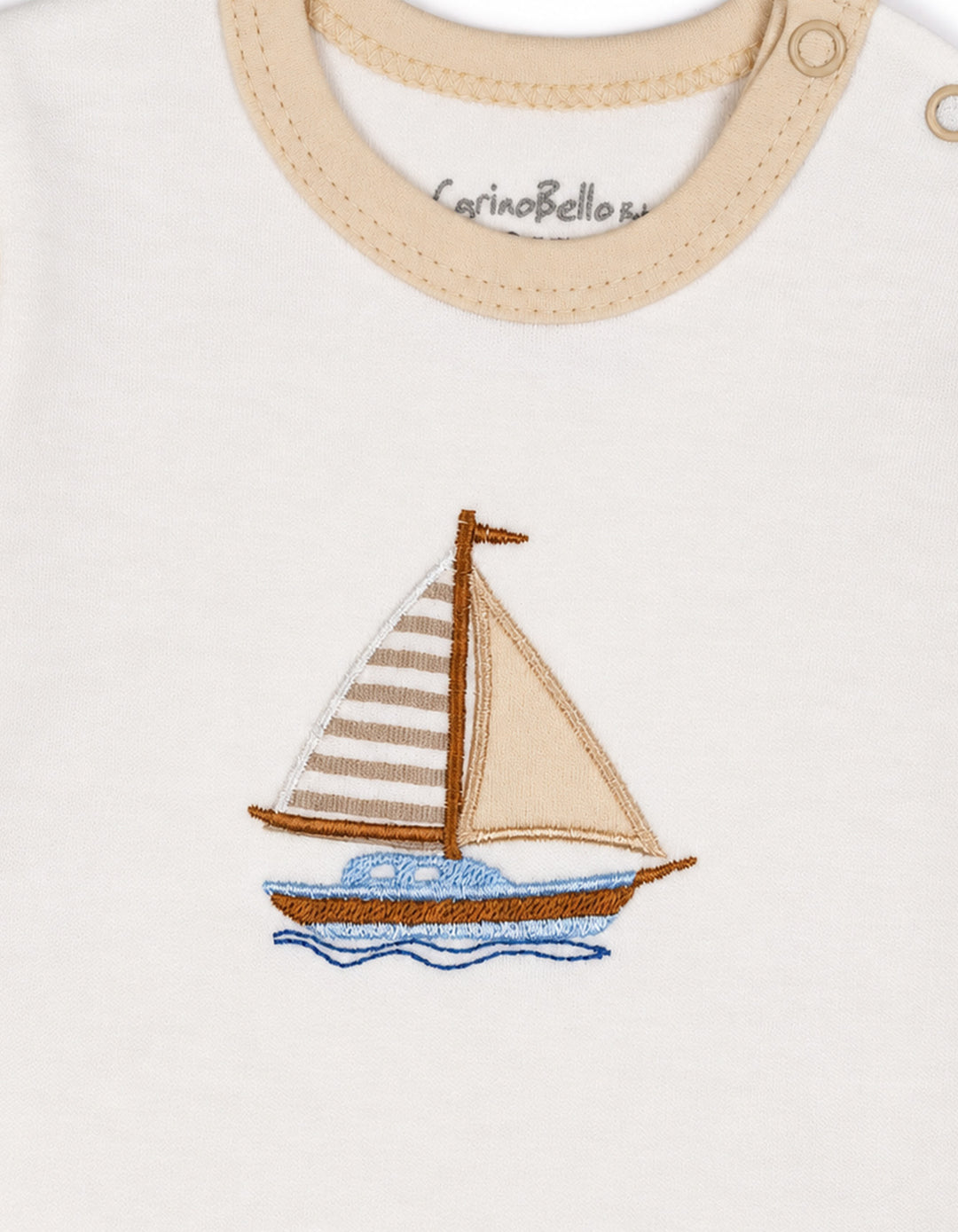 Baby Winter 2 Piece Suit Set Sailboat Cream and Off White at Zubaidas Online Pakistan