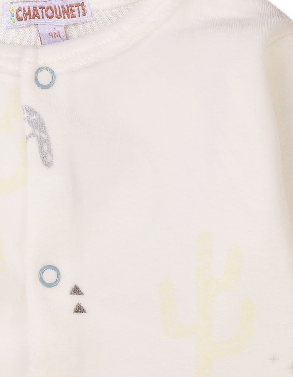 Baby Winter Clothes Bambies Cactus Print Footie Off White at Zubaidas Pakistan