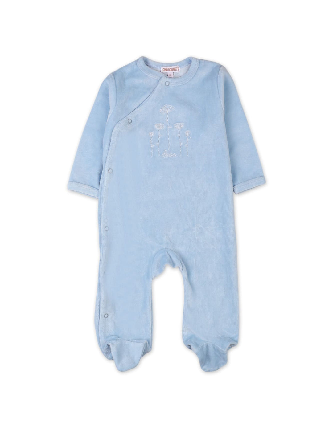 Baby Winter Clothes Bambies Floral Embroidered Blue at Zubaidas
