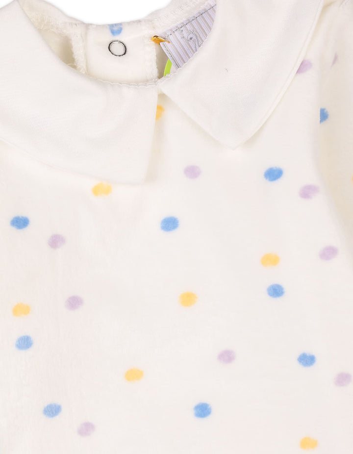 Baby Winter Clothes Bambies Pastel Polka Dot White at Zubaidas Pakistan
