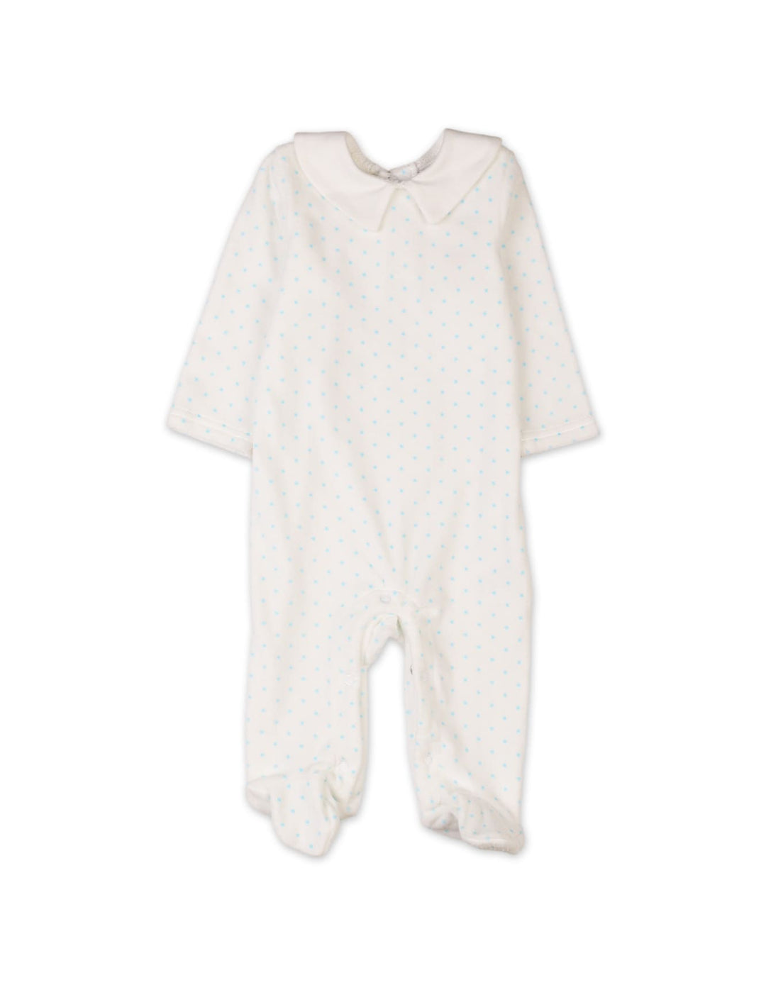 Baby Winter Clothes Bambies Polka Dot Footie White at Zubaidas Pakistan