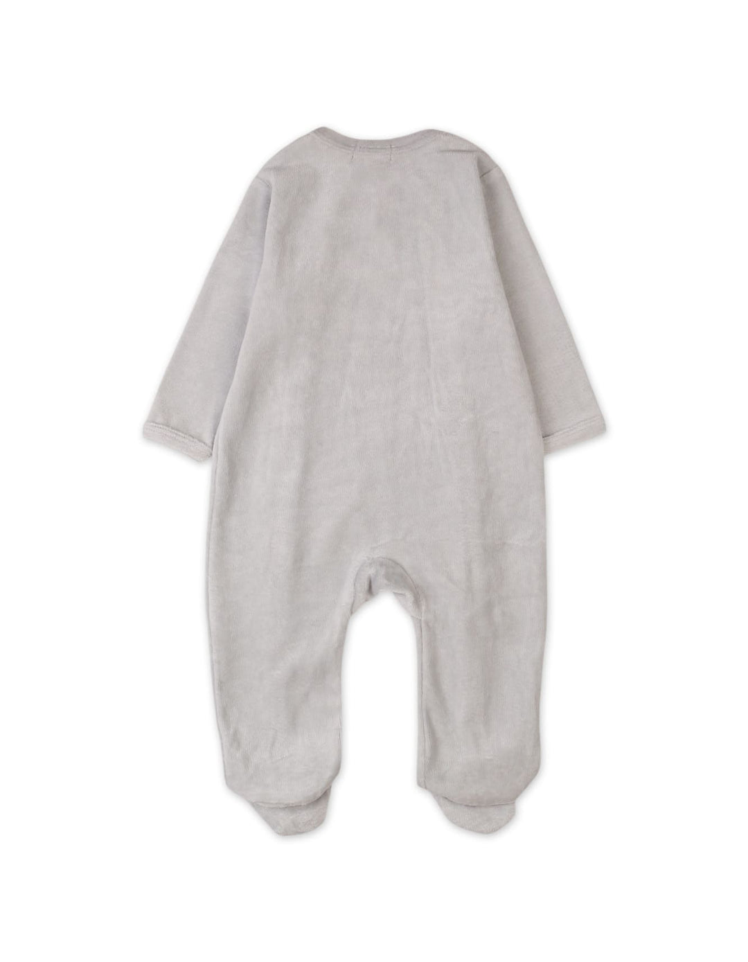 Baby Winter Fashion Bambies Love Embroidered Footie Gray at Zubaidas Official