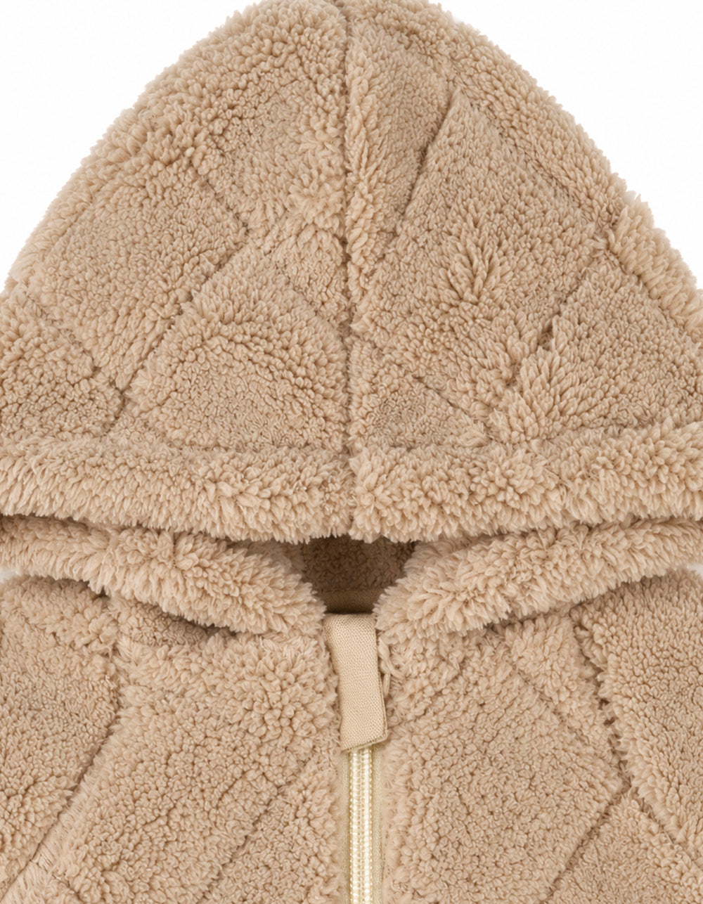 Baby Winter Hooded Jumpsuit Quilted Pattern Brown at Zubaidas Official Pakistan