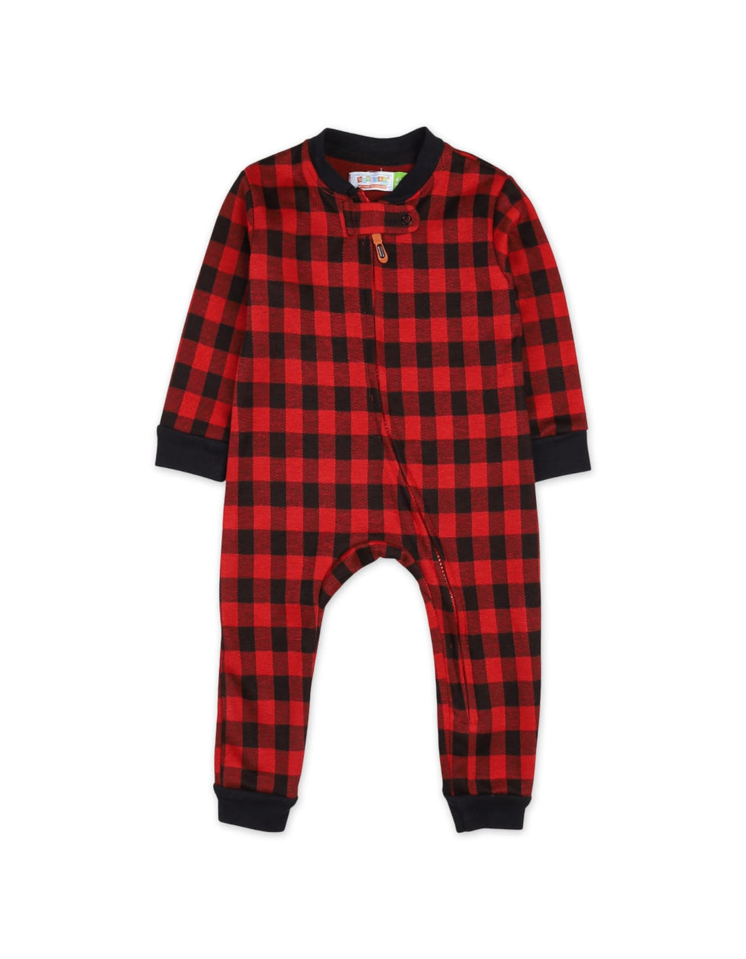 Baby Winter Jumpsuit Bambies Plaid Red and Black at Zubaidas