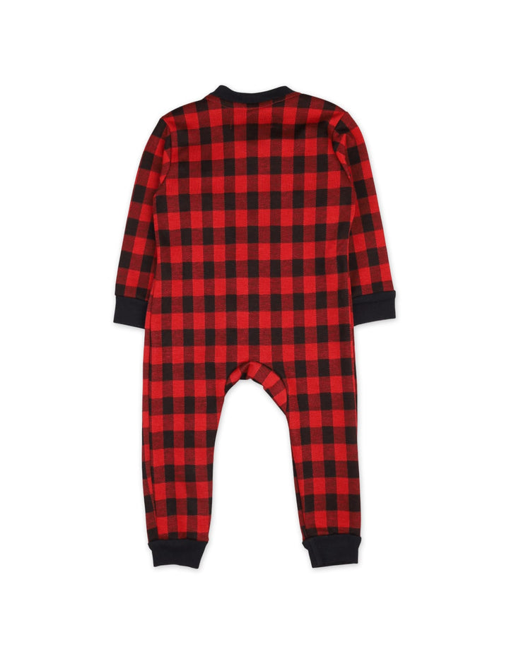 Baby Winter Jumpsuit Bambies Plaid Red and Black at Zubaidas Official Pakistan