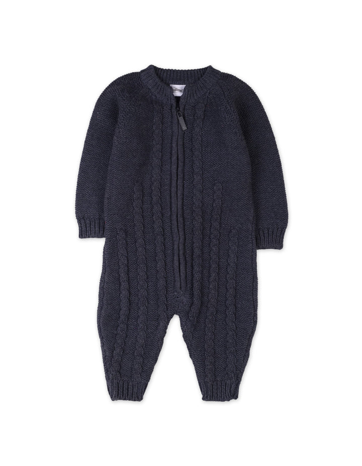 Baby Winter Knitwear Rompers Bambies Zipper Navy Blue at Zubaidas