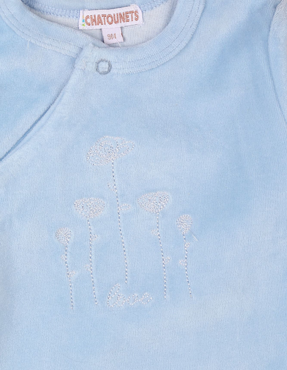 Baby Winter Outfits Bambies Floral Embroidered Blue at Zubaidas Pakistan