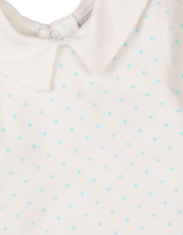 Baby Winter Outfits Bambies Polka Dot Footie White at Zubaidas Official  