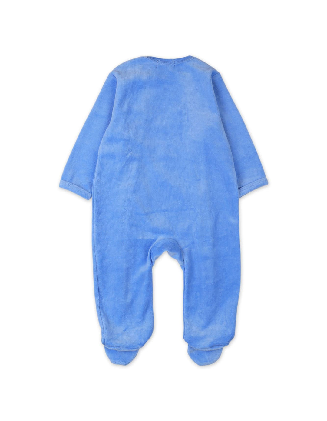 Baby Winter Romper Bambies Love Embroidered Footie Soft Blue at Zubaidas Official