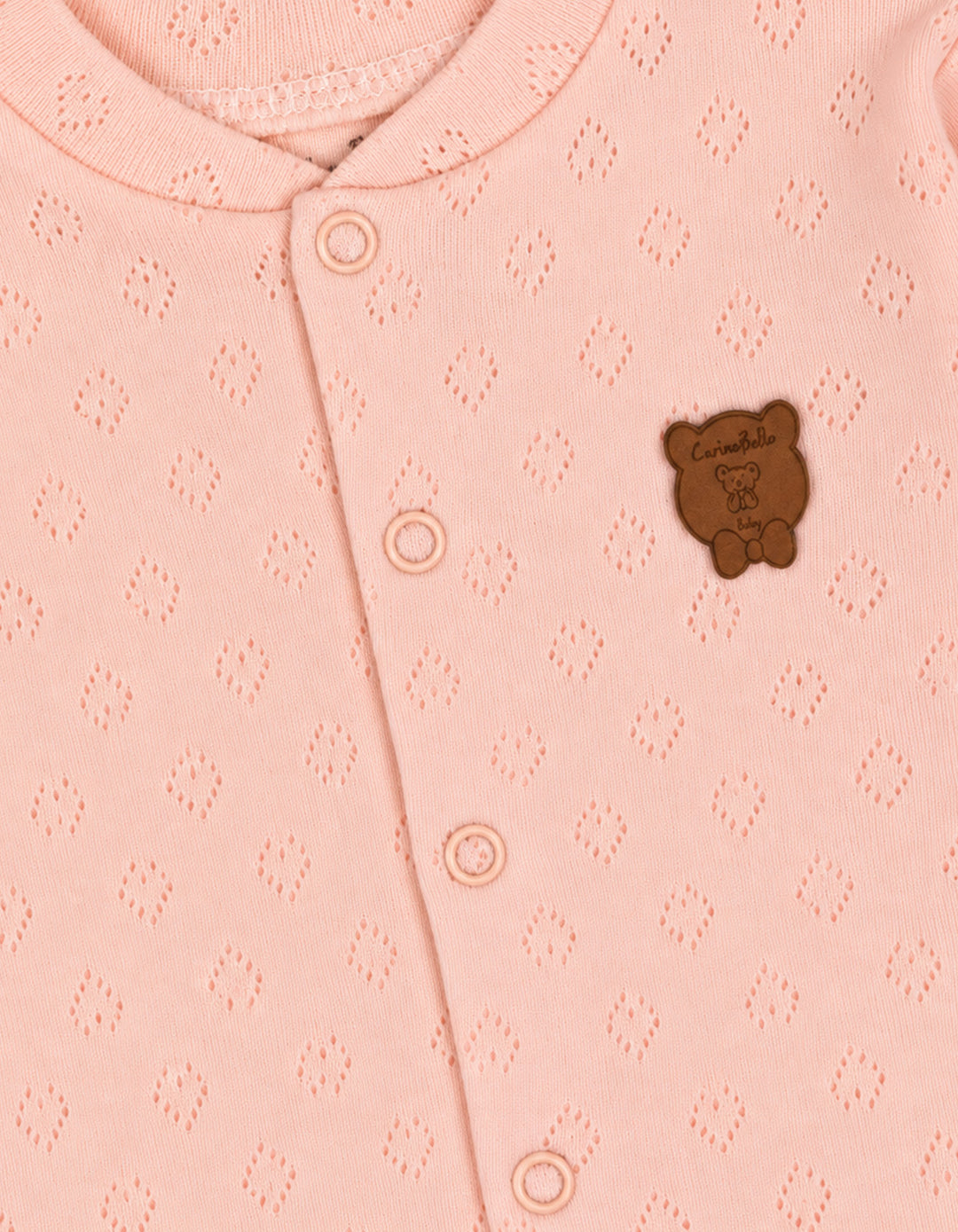 Baby Winter Romper with Cap Bear Peach at Zubaidas Official Pakistan