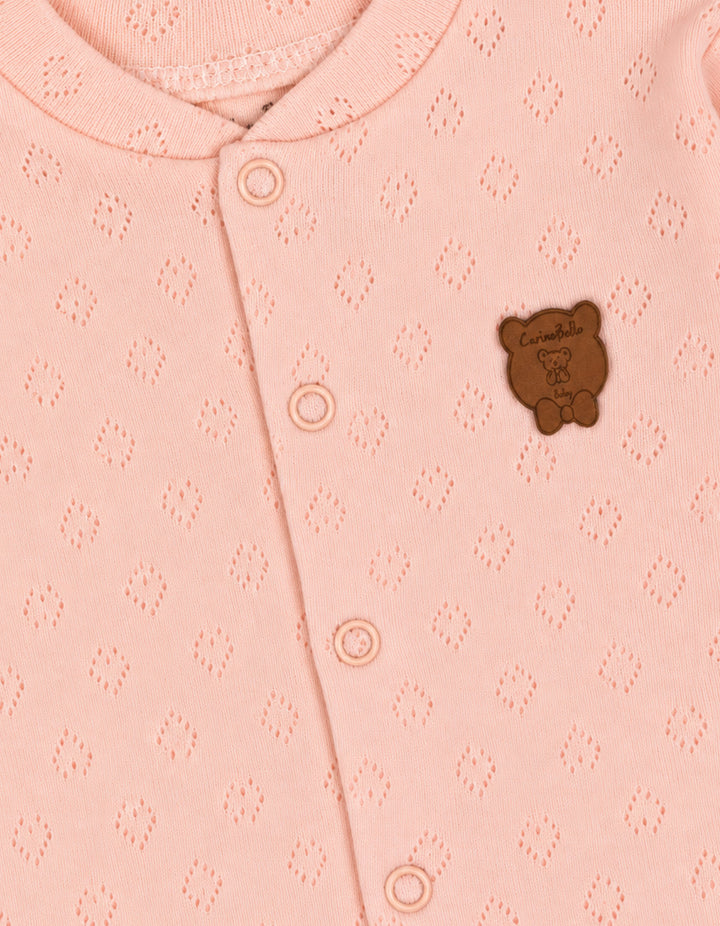Baby Winter Romper with Cap Bear Peach at Zubaidas Official Pakistan