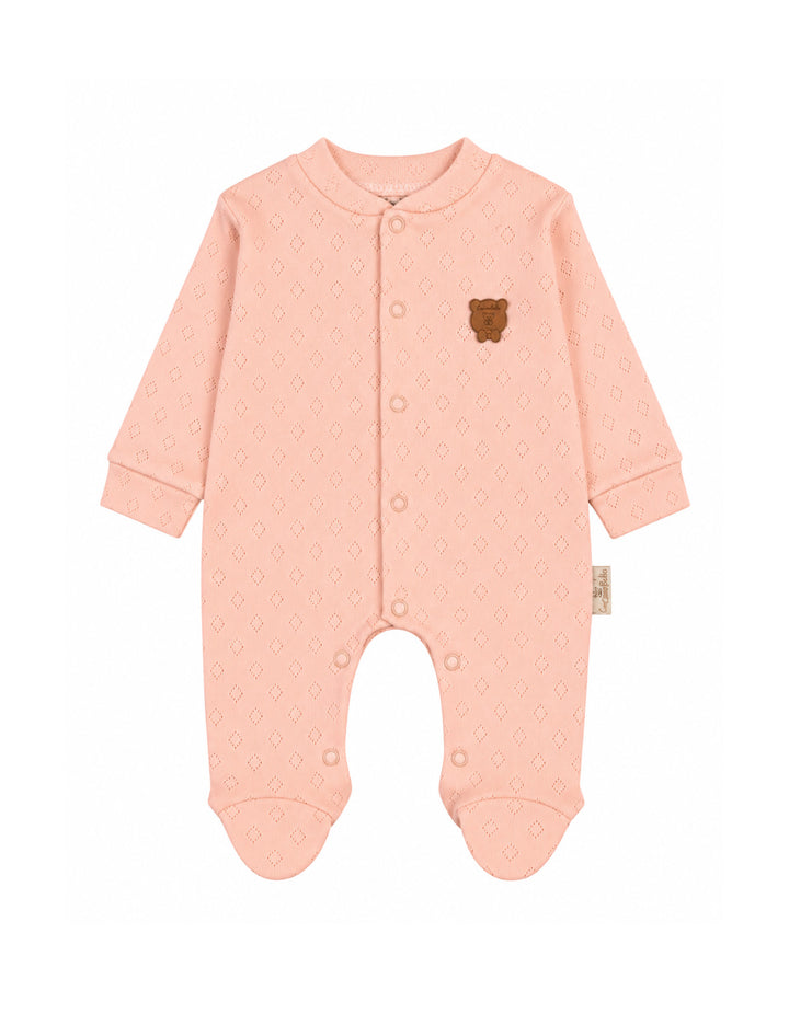 Baby Winter Romper with Cap Bear Peach at Zubaidas Best Online Baby Kids and Moms Store in Pakistan