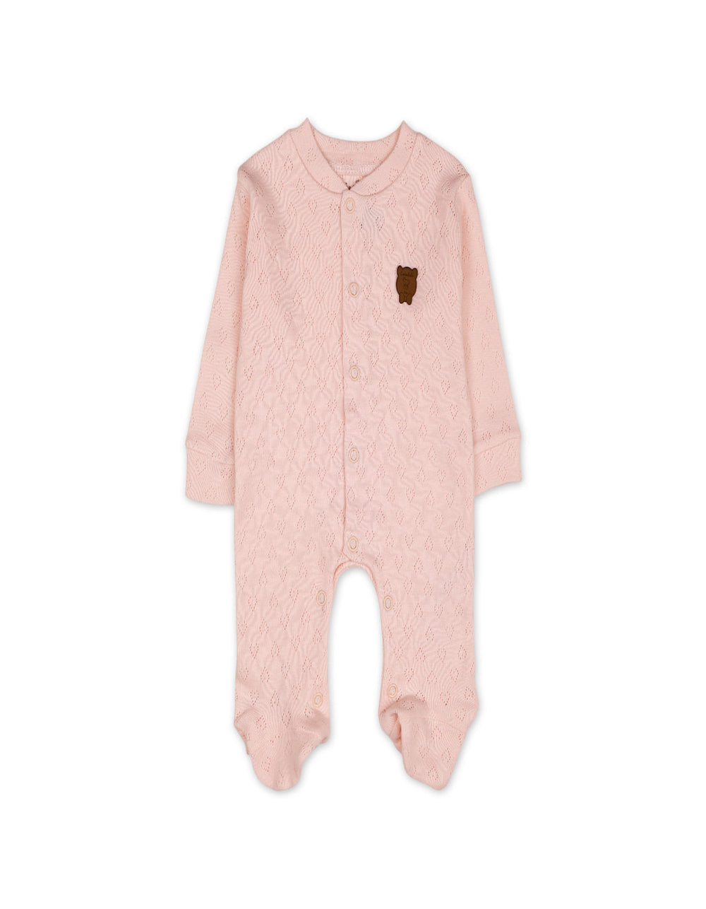Baby Winter Romper with Cap Bear Peach at Zubaidas Official Pakistan