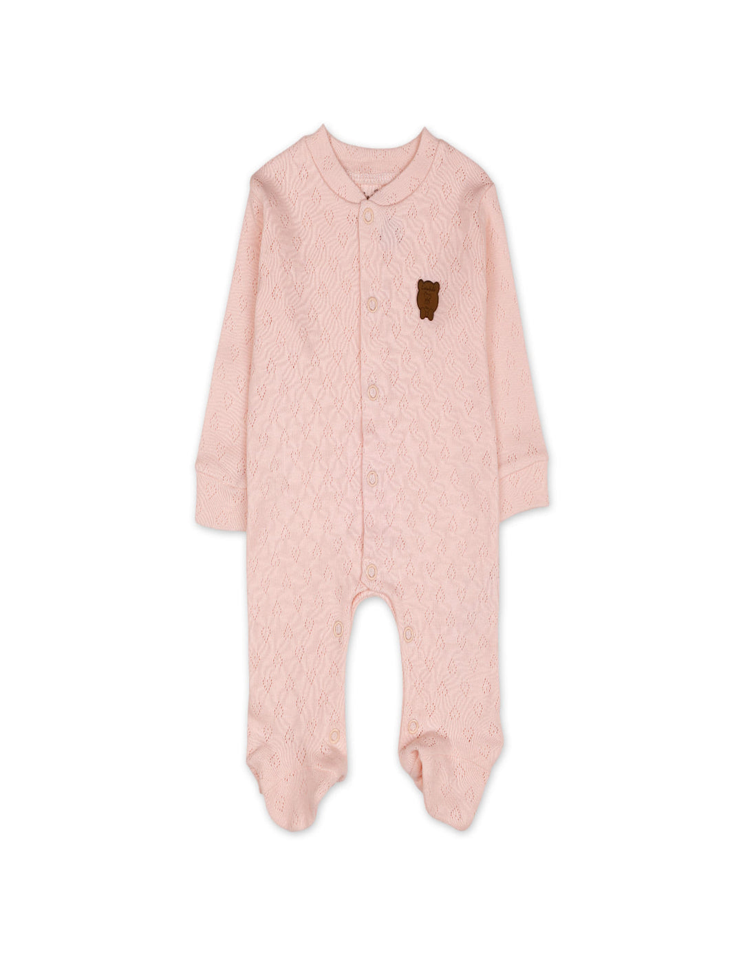 Baby Winter Romper with Cap Bear Peach at Zubaidas Official Pakistan