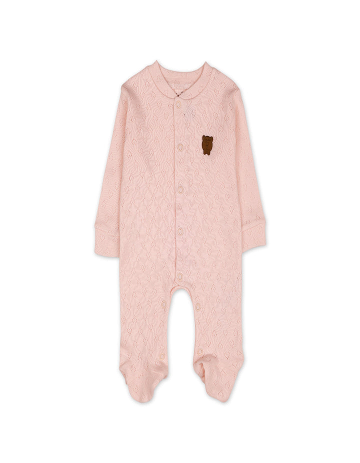 Baby Winter Romper with Cap Bear Peach at Zubaidas Official Pakistan