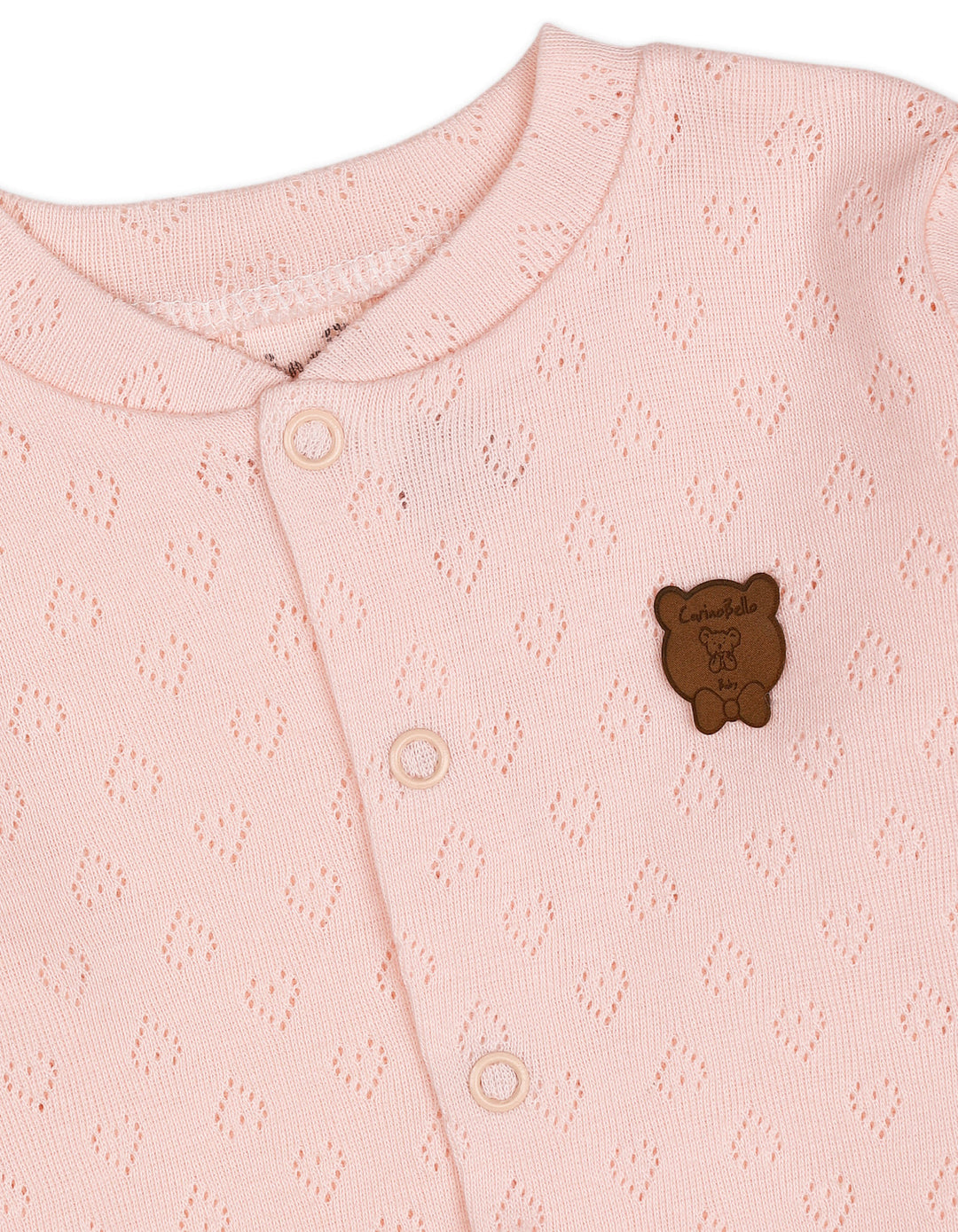 Baby Winter Romper with Cap Bear Peach at Zubaidas Online Pakistan