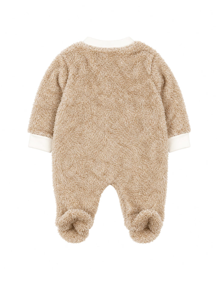 Baby Winter Sleep Suit with Cap Crown and Cloud Beige at Zubaidas Online Pakistan